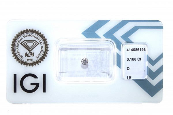 Diamant 0,168 ct - lupenrein - I.F.