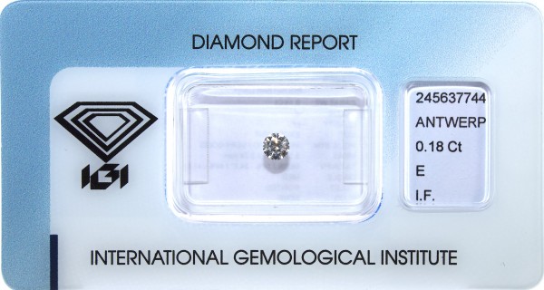Diamant 0.18 ct - lupenrein - I.F.