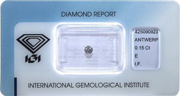Diamant 0.15 ct - lupenrein - I.F.
